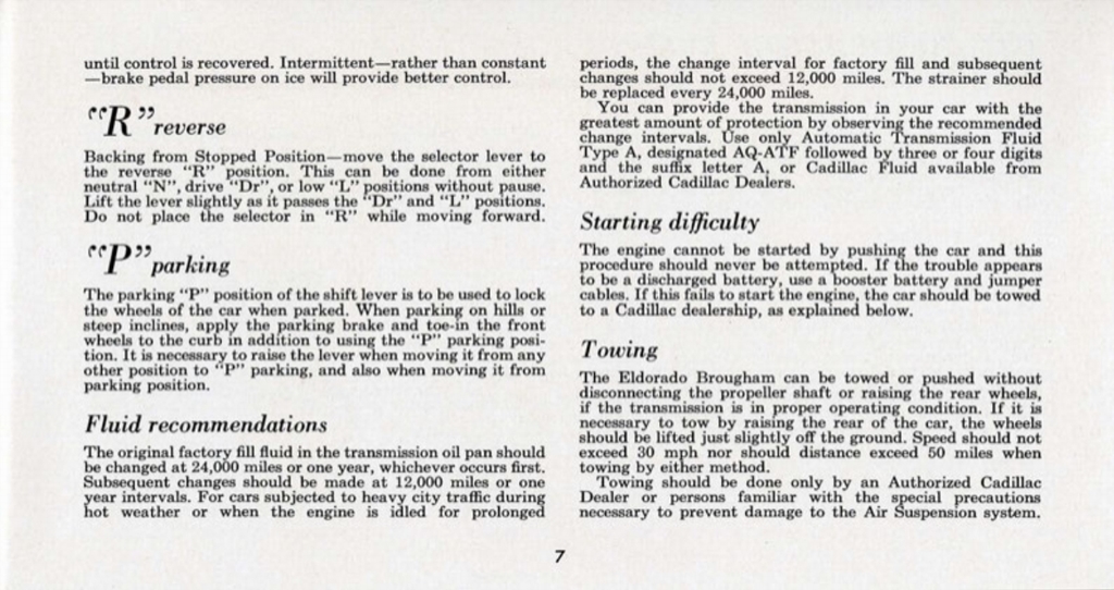 1960 Cadillac Eldorado Owners Manual Page 22